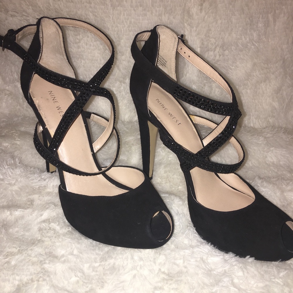 Nine West Just Maybe Peep Toe Heels